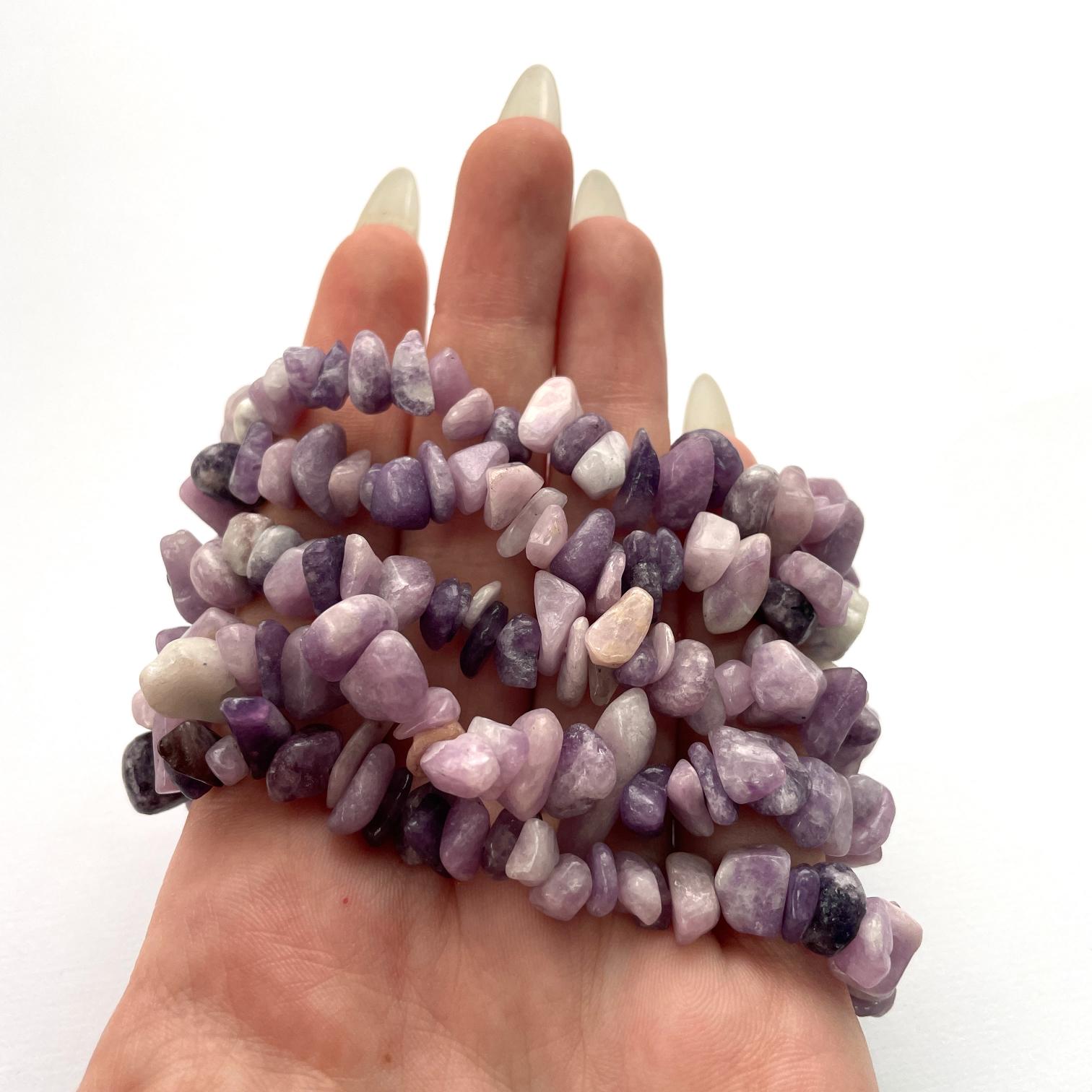 Lepidolite Chip Bracelet Lepidolite Chip Bracelet